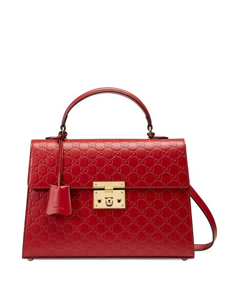 borsa padlock gucci sign leathhibis red hibiscus red|GUCCI Guccissima Signature Medium Padlock Top Handle Bag .